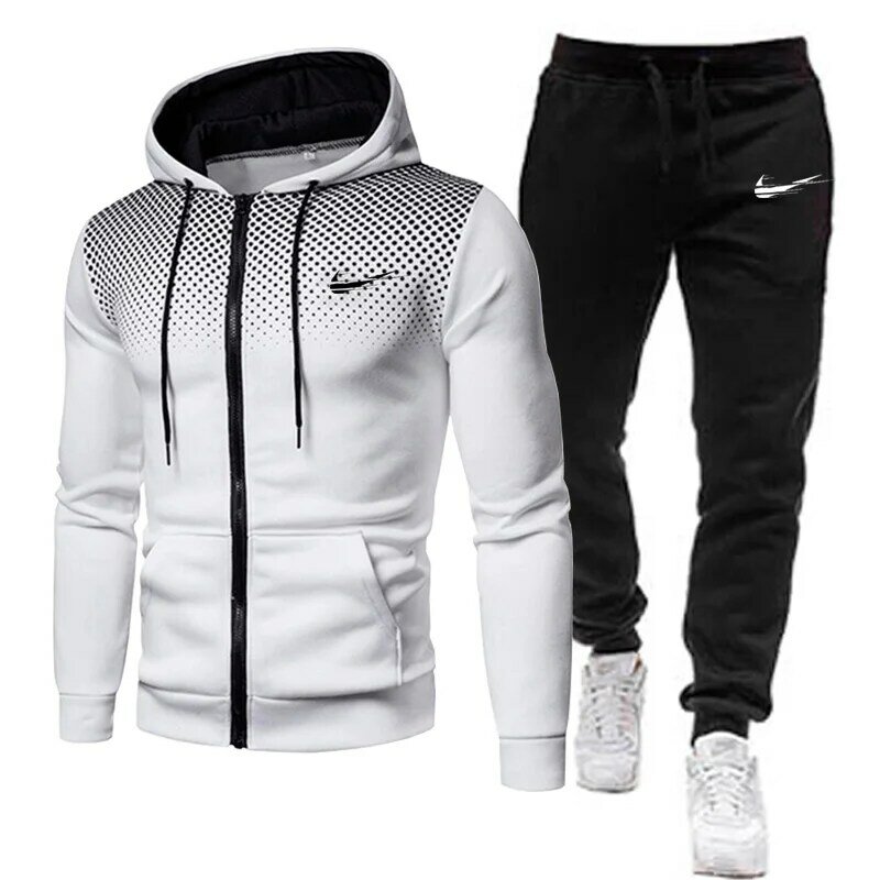 Sets Tracksuit Men Autumn Winter Hooded Sweatshirt Drawstring Outfit Sportswear 2020 Male Suits Pullover 2 Piece Set Casual 4XL