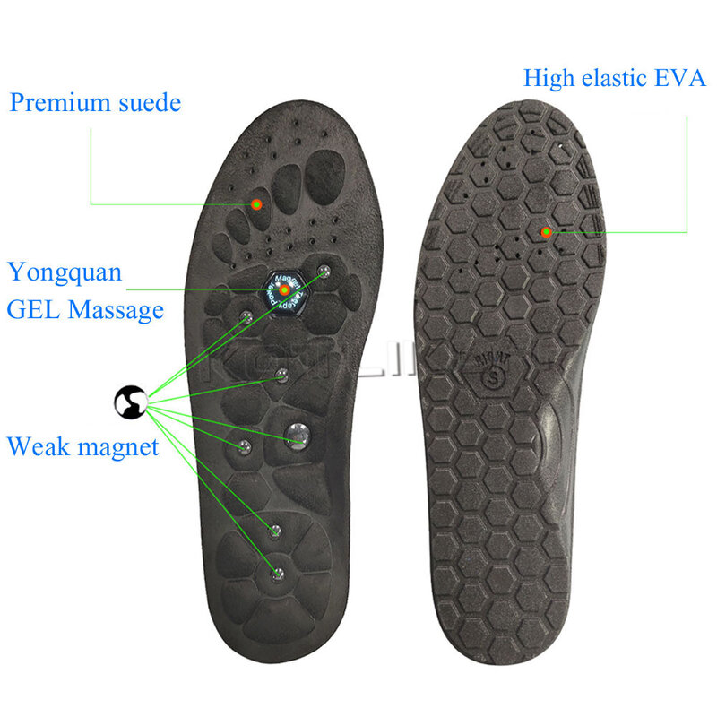 Solette ortopediche solette per terapia magnetica per scarpe supporto per arco magnete per piedi riflessologia agopuntura solette per scarpe antidolorifico