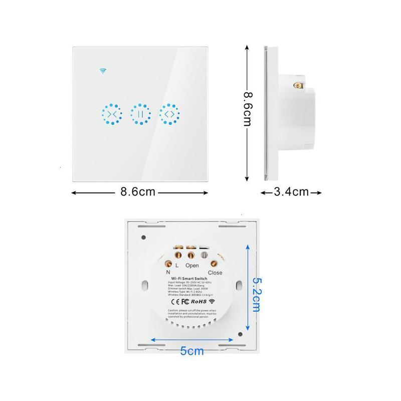 Smart Home WiFi Electrical touch Blinds curtain switch Ewelink APP Voice Control by Alexa Echo for Mechanical Limit Blinds Motor