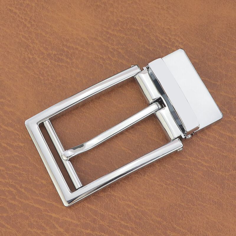 Cintura in metallo con fibbia ad ardiglione in argento di alta qualità marca famosa di lusso larga 3.3cm per fibbia solo cinture