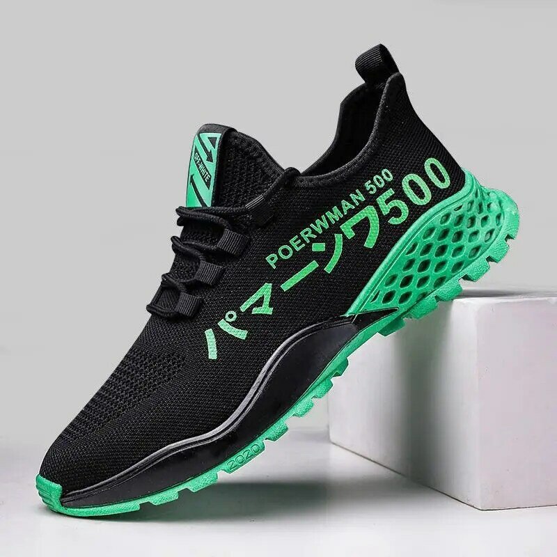 Spring new men's casual sports shoes trend men's shoes spring and autumn men's mesh breathable soft-soled running shoes