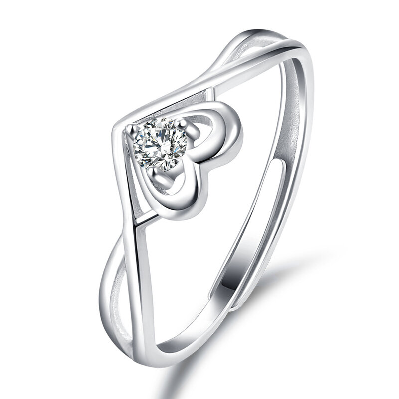 Nowy projekt zaręczynowy gorąca sprzedaż pierścionki dla kobiet AAA biały cyrkon Cubic eleganckie pierścionki biżuteria ślubna kobiet 925 srebrny cyrkon