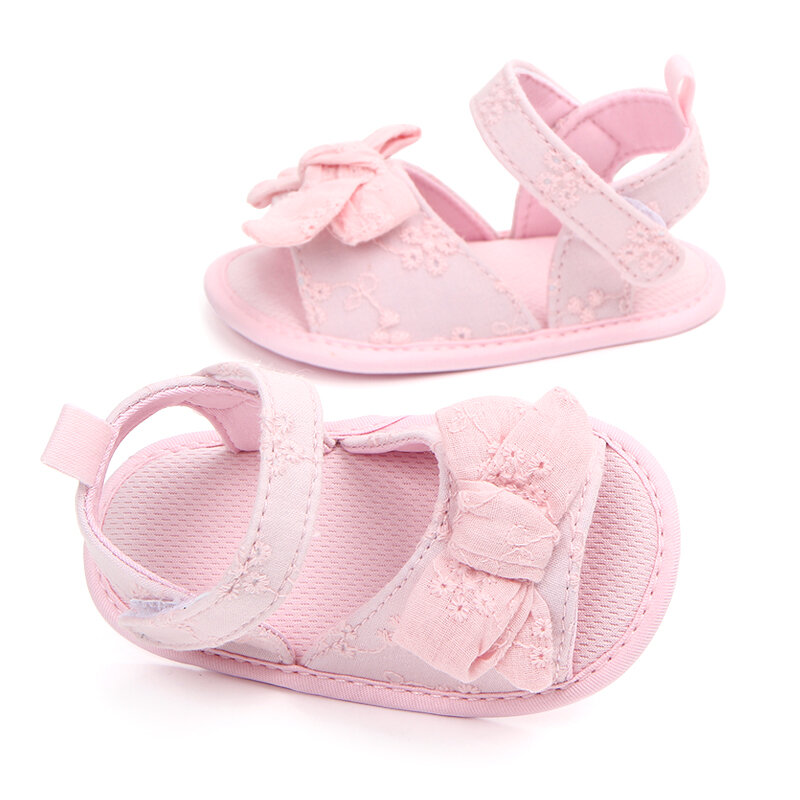 Sandálias de bebê com laço, sapatos de sola macia para meninos e meninas, novo, 2020