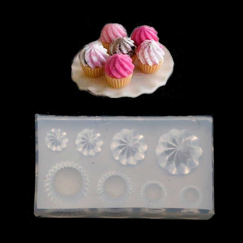 Diy 3D Glazen Fles Hars Schimmel Goblet Cup Gesimuleerde Voedsel Mini Cake Silicone Mold B36D
