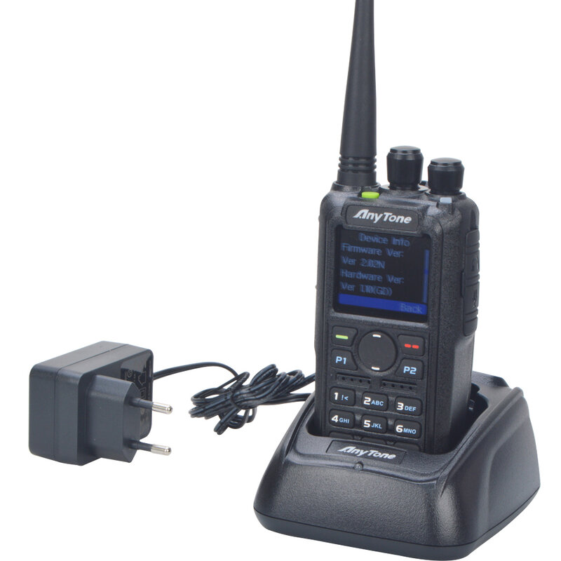 Радиоприемник Anytone Ham AT-D878UVII Plus, Bluetooth-совместимый PTT GPS APRS, двухдиапазонный VHF/UHF DMR, цифровая аналоговая рация