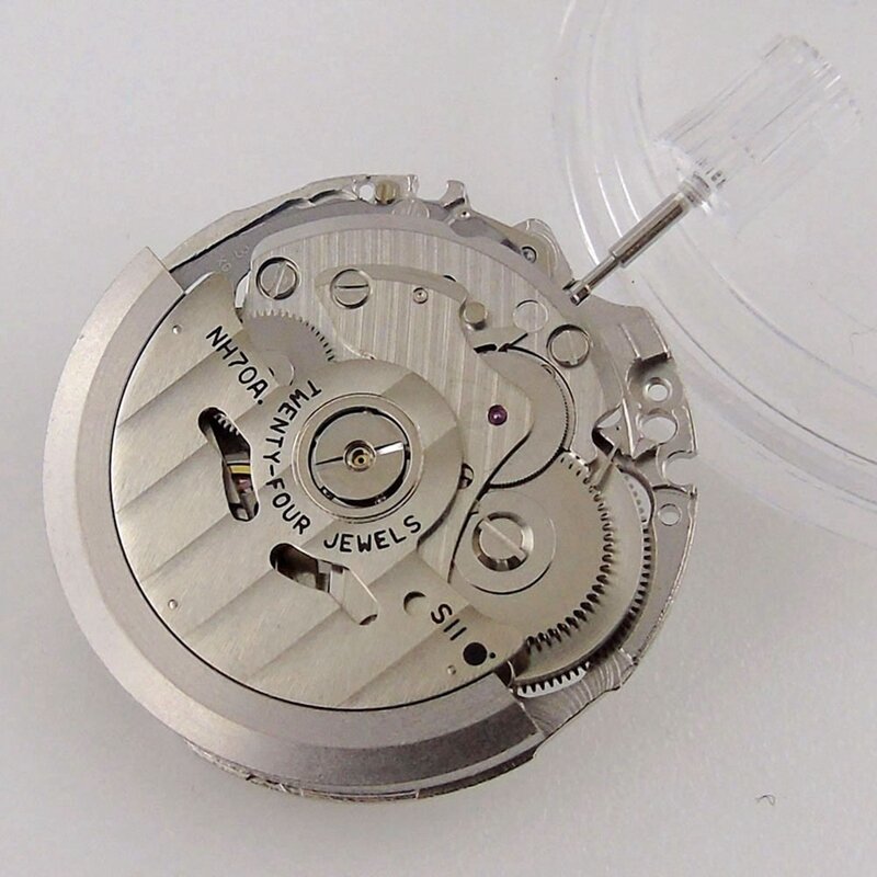 Movimiento automático de reloj hueco, accesorio japonés NH70/NH70A, 21600 BPH, 24 joyas, ajuste de alta precisión para relojes mecánicos