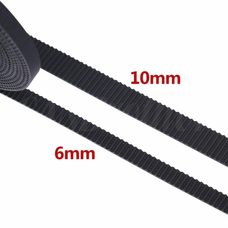 5 m/10 m//20 m/50 mt/los GT2-6mm/10mm offenen zahnriemen GT2 gürtel gummi Aramid Faser auf länge geschnitten für 3D drucker großhandel
