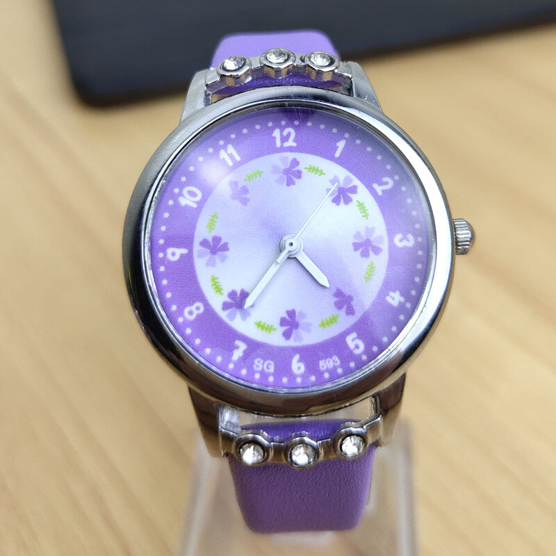 Reloj de pulsera de cuarzo para Mujer, accesorio Popular de cuero para vestido, regalo de cumpleaños