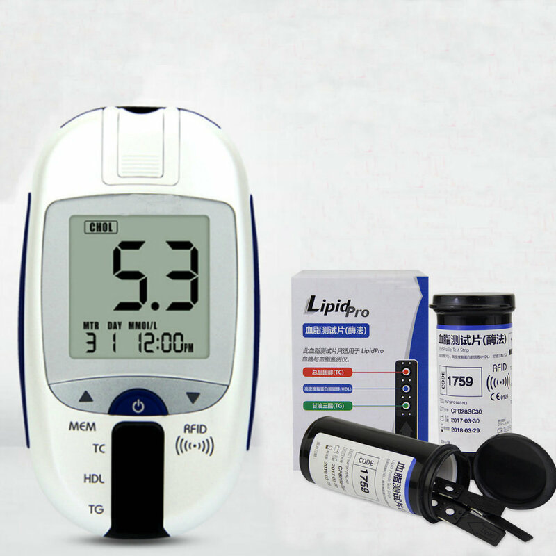 5 in 1 Lipid Meter HDL LDL Cholesterol Triglycerides Glucose Test Meter Monitor