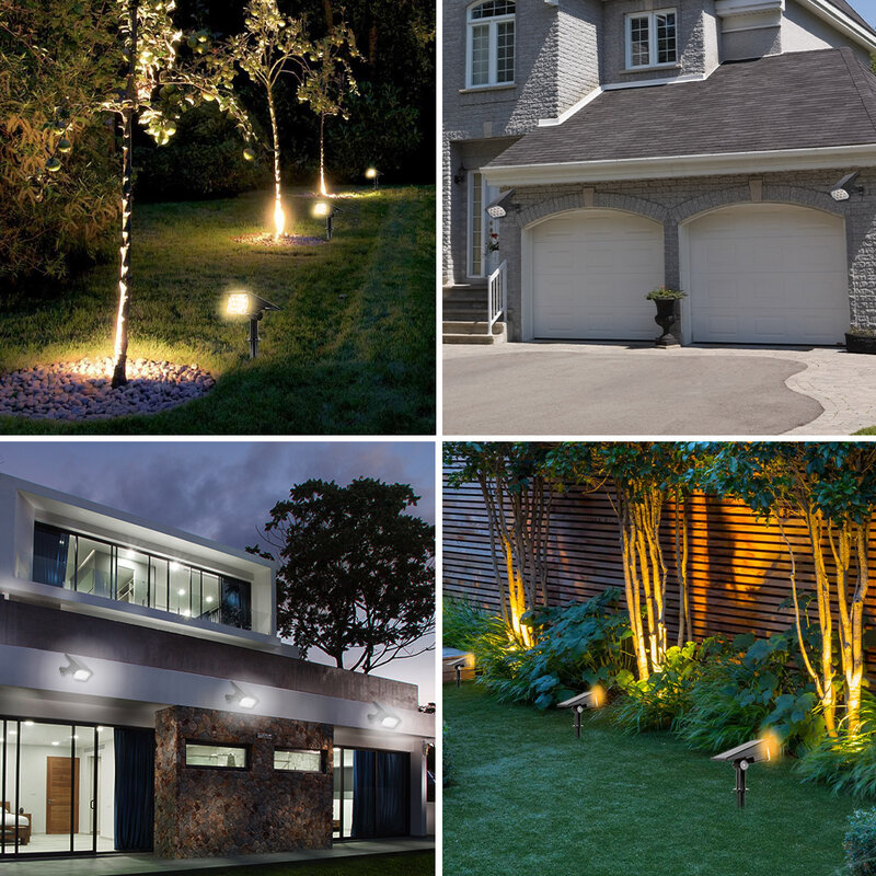 超高輝度ソーラー電源ライト、調節可能な温度、ガーデンライト、屋外IP65ランプ、スポットライト、1 pc、2個、4個