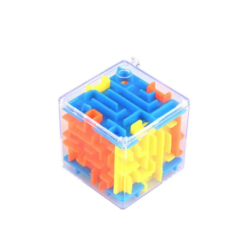 Mainan edukasi Puzzle kubus ajaib 3D, mainan edukasi cerdas bayi, teka-teki kubus kecepatan, labirin, 3D, mainan edukasi portabel anak-anak