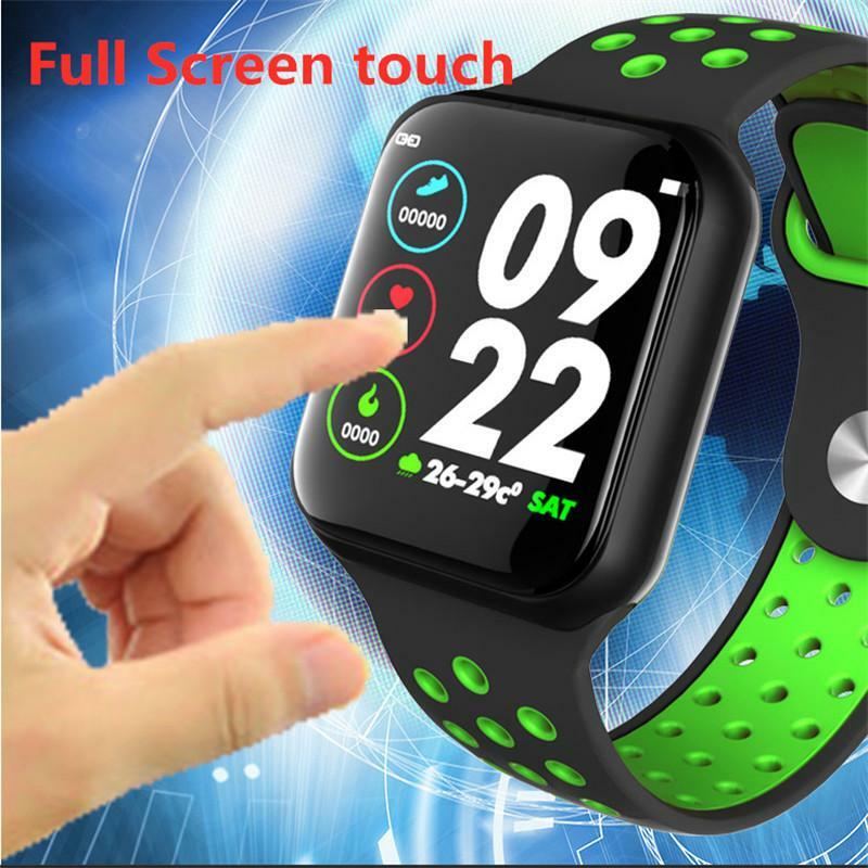 Reloj inteligente de pantalla táctil F9 para hombre, resistente al agua, frecuencia cardíaca, presión arterial, Smartwatch para IOS, teléfono Android pk S226 P68