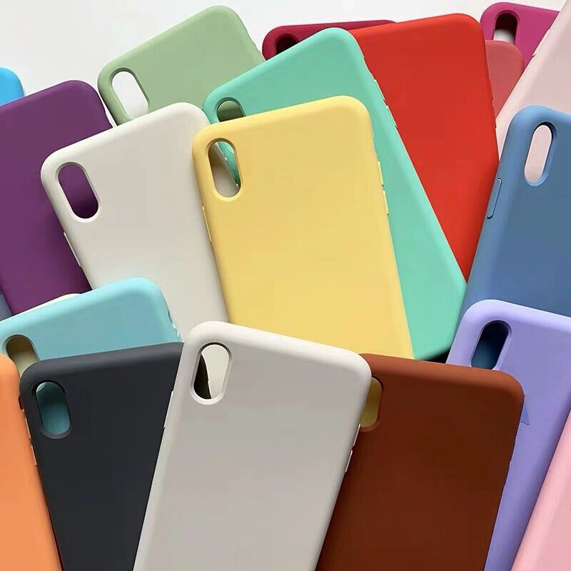 Funda de silicona líquida oficial con caja, para iPhone 12, 11 pro, XS, Max, XR, X, 7, 8 plus, 6, 6S, SE, 2020, 12 Pro