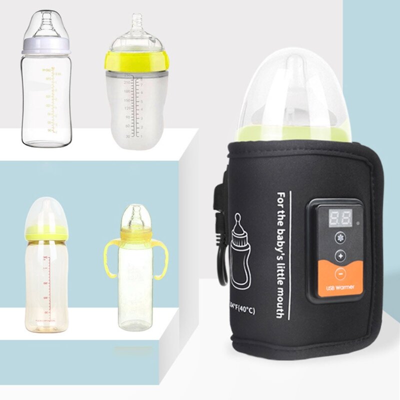Usb Baby przenośna butelka cieplej podgrzewacz kubek podróżny mleko napój podgrzewacz butelka na mleko dla dziecka cieplej termostat przenośny
