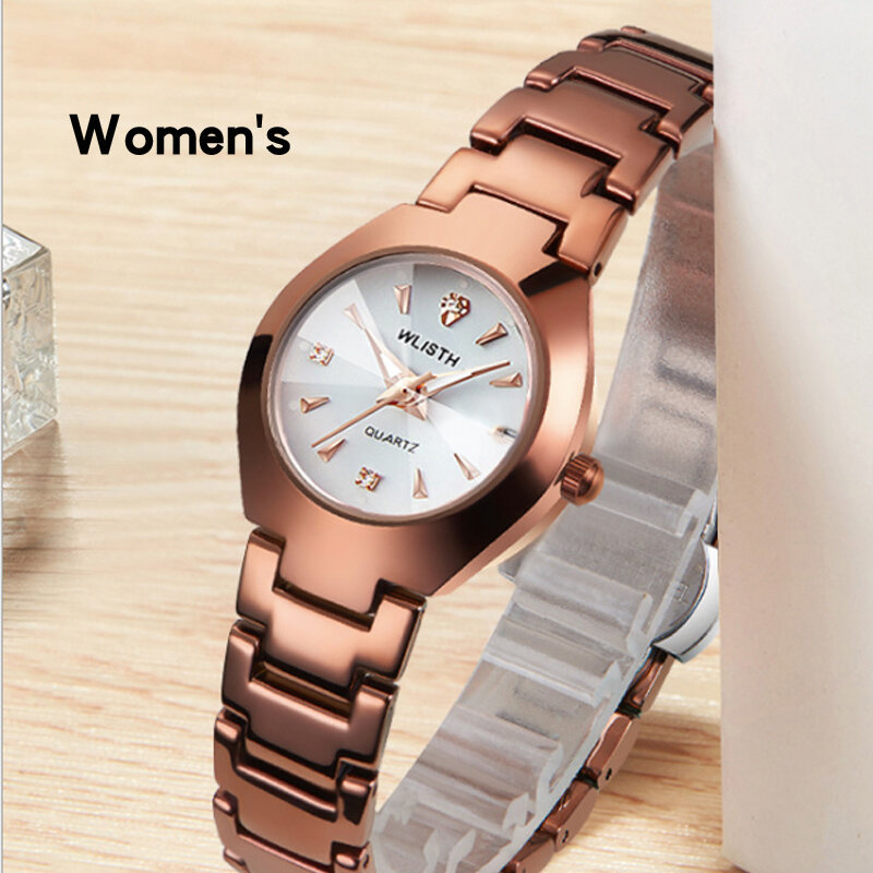 Мужские и женские водонепроницаемые модные часы для влюбленных из вольфрамовой стали светящийся календарь стальная полоса мужские часы студенческие кварцевые часы
