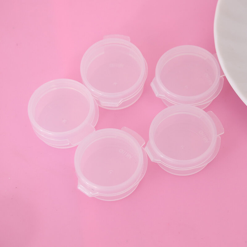 Mini Probe Flasche Make-up Glas Make-up Behälter Flasche transparente Kunststoff Schmuck Perle Aufbewahrung sbox kleinen runden Behälter