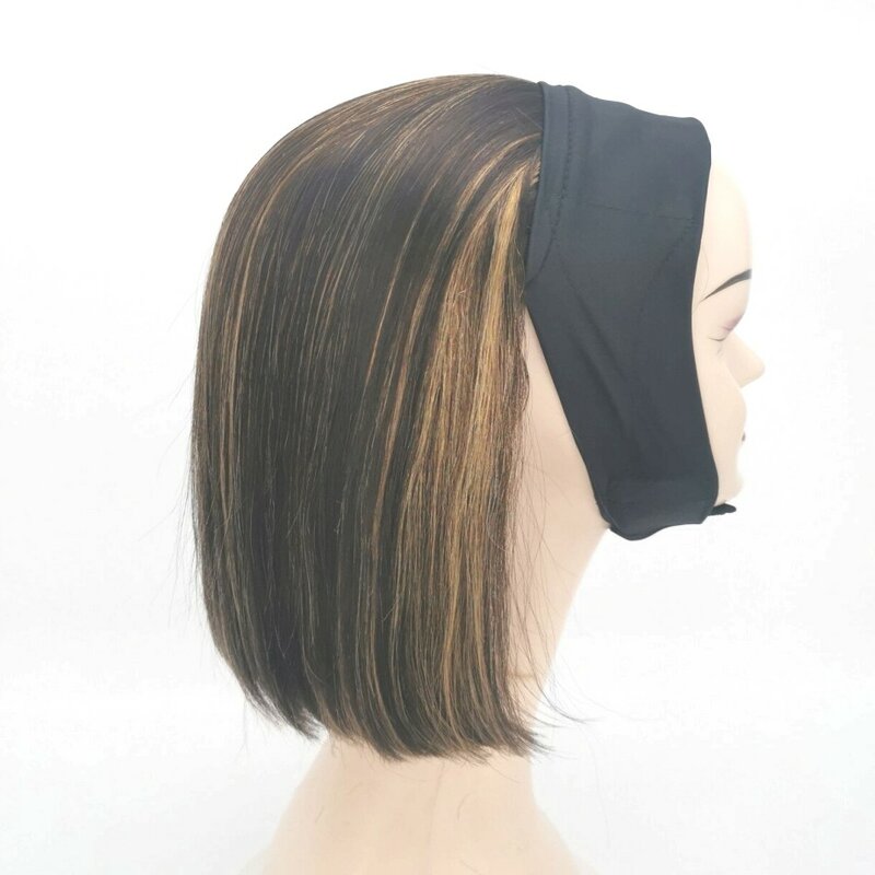 12-14 polegadas atacado varishow gelo bandana perucas de cabelo virgem brasileiro remy humano máquina trama para a beleza