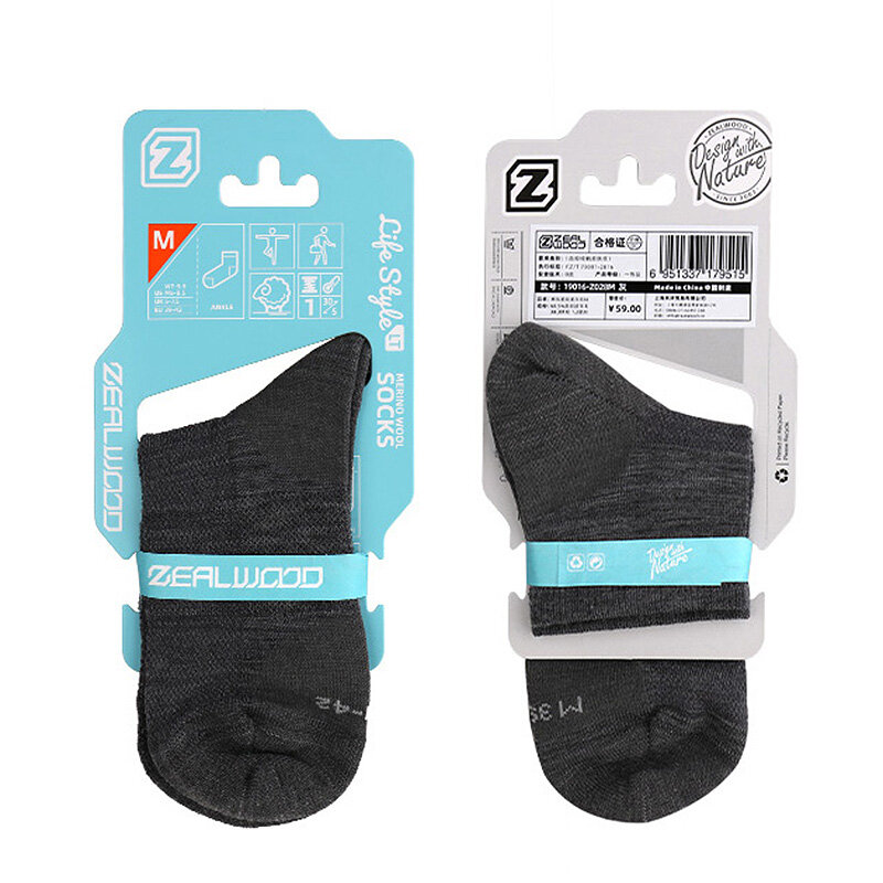 ZEALWOOD Ultra-Light Men's Women's Merino Wool Athletic Socks No Show/ Ankle Breathable Thin Running Tennis Golf Summer 3 Pairs