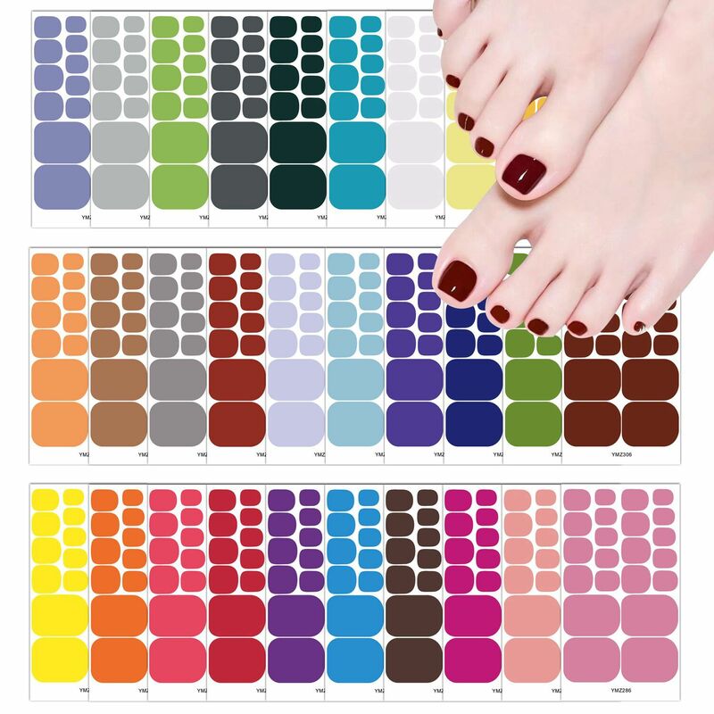 Backen kostenlose europäische und amerikanische einfarbige Zehen nagel aufkleber wasserdichte Mode Nagel aufkleber Maniküre Aufkleber