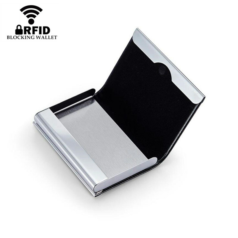 ZOVYVOL 2024 nowy męski portfel wizytownik na karty biznesowe aluminiowe uchwyty na karta bankowa kredytowe portfel kieszonkowe karta RFID etui na uchwyt pudełko