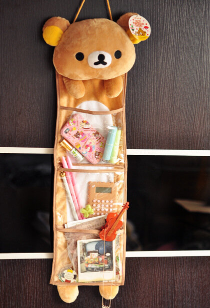 Kreskówka z japonii Rilakkuma Relax niedźwiedź pluszowe zabawki słodkie długie wiszące Kawaii worek do przechowywania dziewczyna kreatywny prezent Home Decor