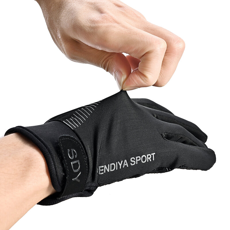 Spring Summer Cycling Gloves Full Finger Touchscreen MTB Bike Gloves Breathable Autumn Ice Silk Anti-slip Gloves for Running