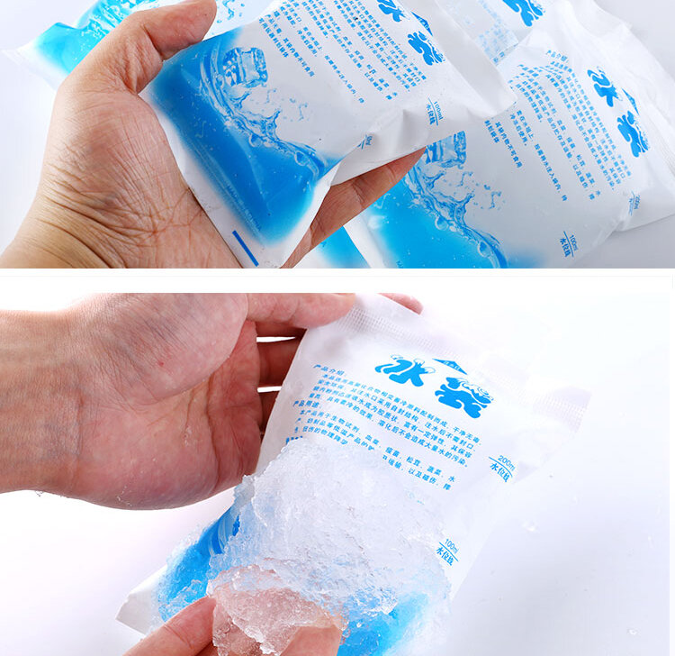 Saco térmico de água reutilizável, 5 peças, 600ml, injeção de água, facilidade de dor, refrigerar, mantém os alimentos frescos em gel seco