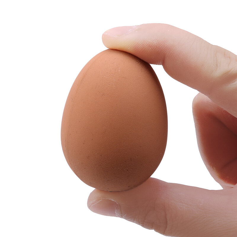 참신한 탄력 계란 현실적인 가짜 고무 바운싱 볼 모델, 농장 닭 둥지 암탉 부화 계란, 애완 동물 장난감, 장난 농담, 1 개