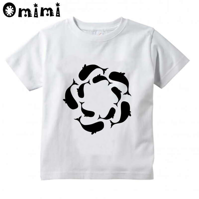 Kids T Shirt Kartoon Whale Boys Girls T-shirt Children's Print Tops Harajuku Fashion Tshirt Funny Summer Streetwear,YKP109