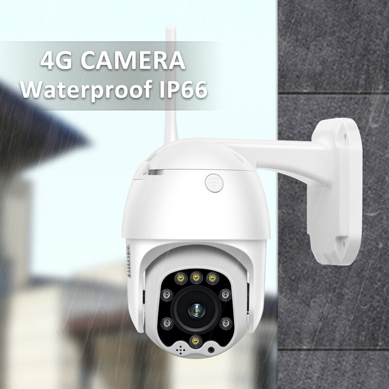 INQMEGA Wifi caméra 5MP HD PTZ caméra sans fil GSM carte SIM WIFI IP caméra de sécurité en plein air CCTV P2P IR Vision nocturne 30M CamHi