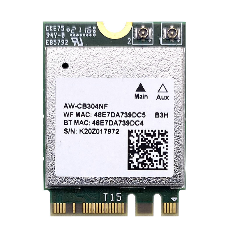 Placa de rede sem fio Wi-Fi, Bluetooth 4.2, RTL8821CE, AW-CB304NF, 802.11AC, 1X1 NGFF, M.2 Dual Band, 2.4G, 5G, 433Mbps