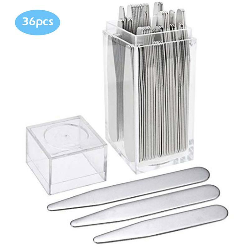 36 pcs Stainless Steel Collar Stays No Rust Collar Fixed 70mm 63.5mm 56mm Collar Support Neck Collar Insert 2019 New Products