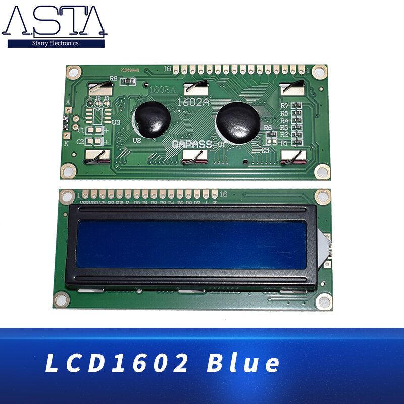 شحن مجاني 10 قطعة 1602 16x2 حرف وحدة عرض إل سي دي HD44780 تحكم الأزرق/شاشة خضراء blacklight LCD1602 شاشات كريستال بلورية 1