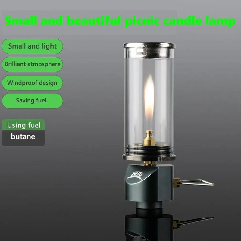 Mini lámpara de vela a prueba de viento, luz de vela Dreamlike, estufa de Gas, luces de Camping al aire libre, equipo de iluminación de tienda, novedad