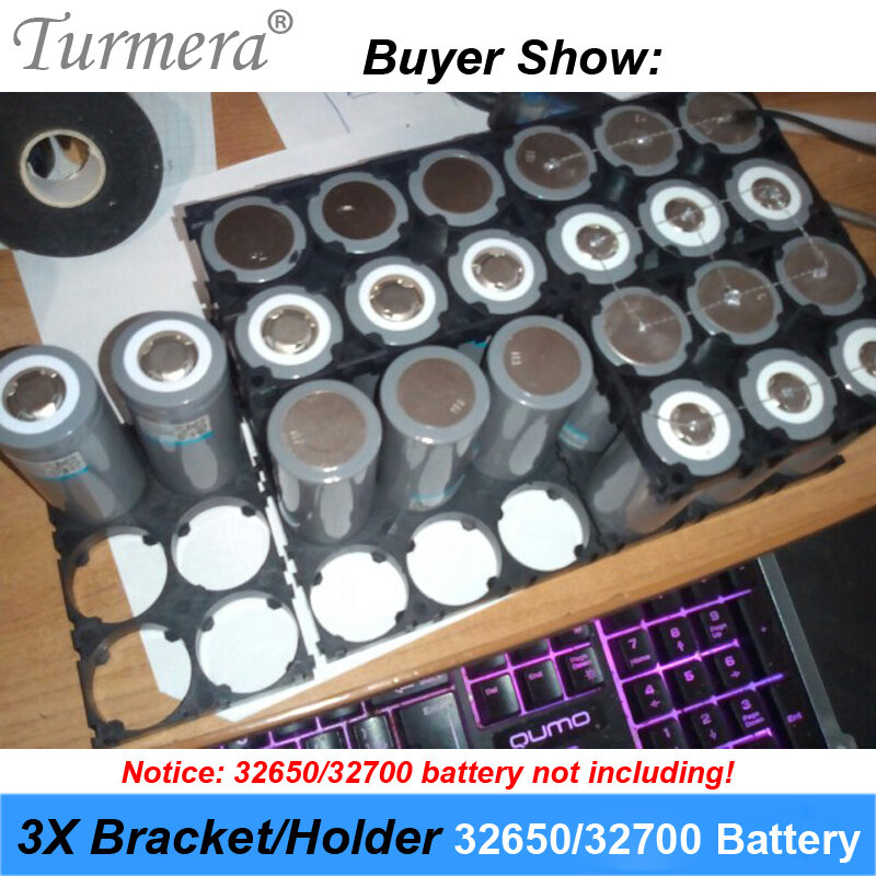 32650 32700 2*3 Battery Holder Bracket Cell Safety Anti Vibration Plastic Brackets For 32650 32700 Battery Pack Use Turmera  NEW