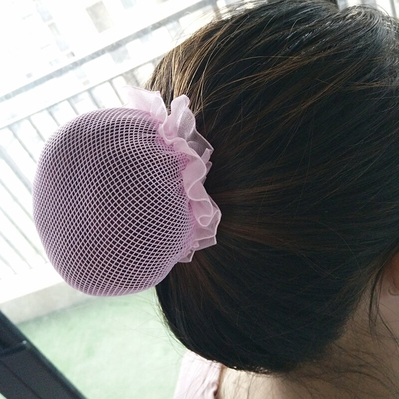 Accessori per copricapo da ballo per bambini anello per capelli con rete elastica per capelli accessori per capelli con tasca a rete per fiori di balletto