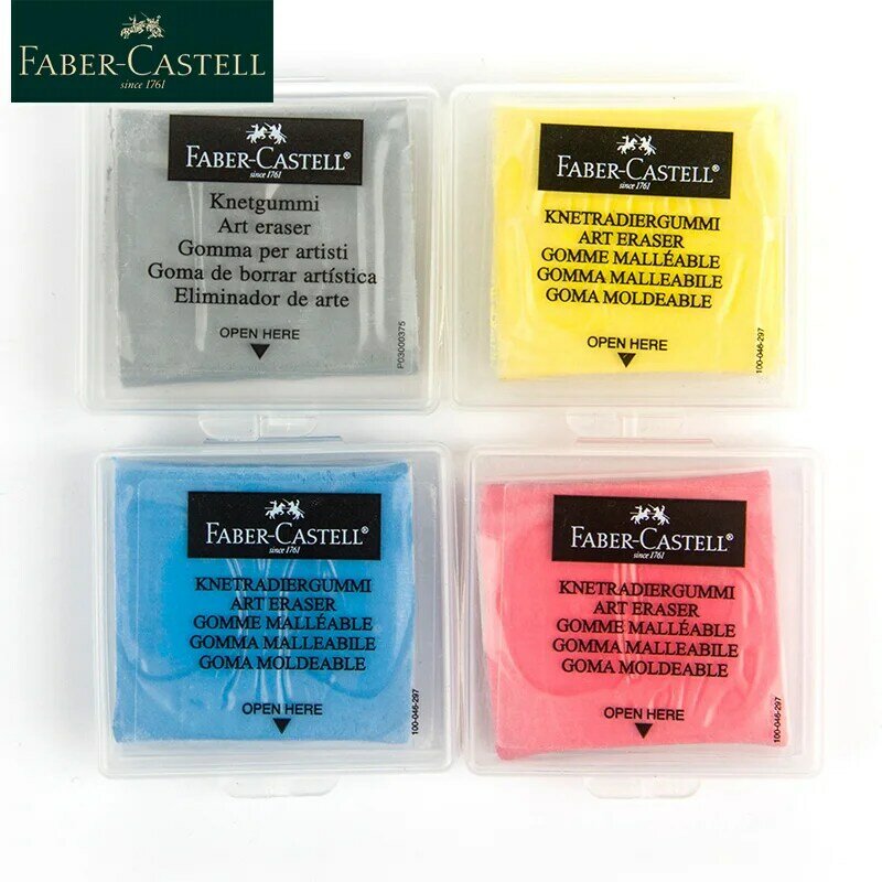 Faber-castell-goma de borrar suave 127220, toallita de plasticidad, goma amasada para arte, diseño de Pianting, boceto, plastilina, papelería