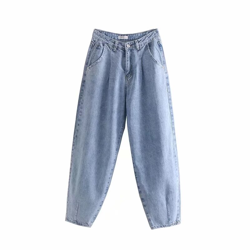 Withered angleterre haute rue vintage maman jean femme taille haute jean ample plissé jean pour femmes copain jean combinaisons