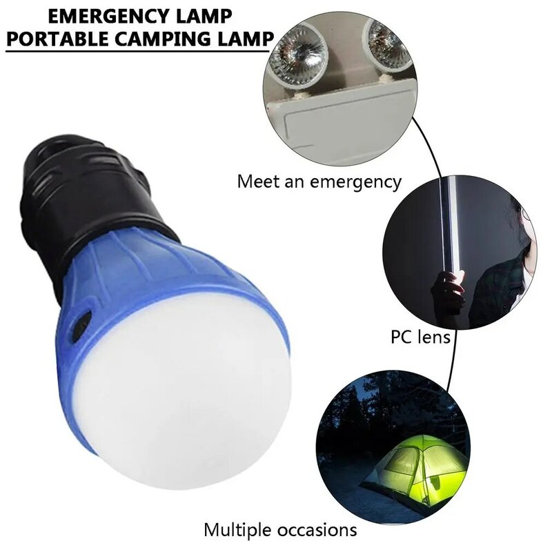 Lampu Tenda Lentera Mini Lampu LED Senter Kait Gantung Tahan Air untuk Berkemah Memancing Mendaki Tenda Lampu Malam Darurat