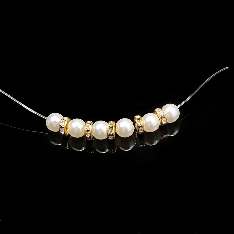 Rozciągliwy kryształ Tec przewód elastyczny nici biżuteria akcesoria Korea frezowanie linii Fit koraliki zestaw do robienia bransoletek naszyjnik biżuteria