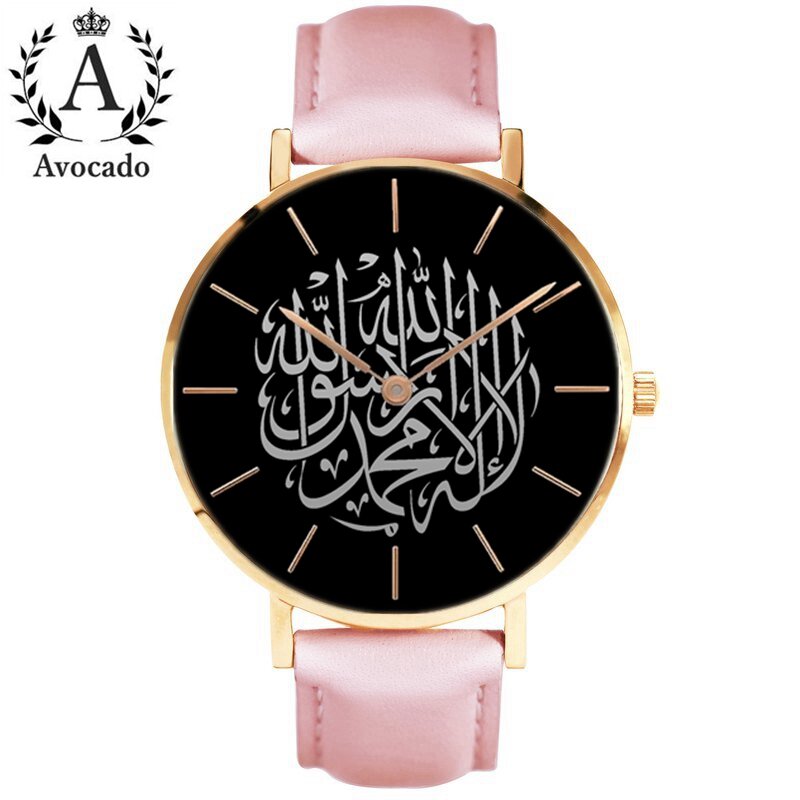 ساعة يد كوارتز بأرقام عربية للنساء ، كاجوال ، بسيطة ، فاخرة ، ماركة الأفوكادو ، مجموعة جديدة