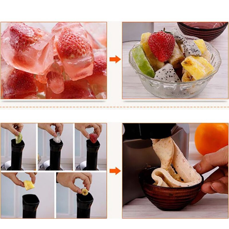 Fabricant de crème glacée ménage électrique fruits fabricant de crème glacée enfants fabricant de crème glacée, prise ue
