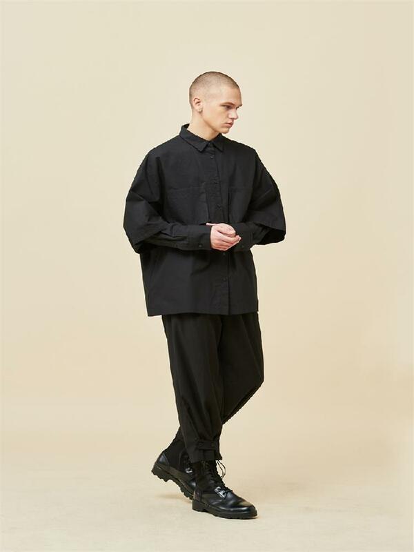 Pantalon court ample et foncé pour homme, vêtement de styliste, tendance et décontracté, nouvelle collection