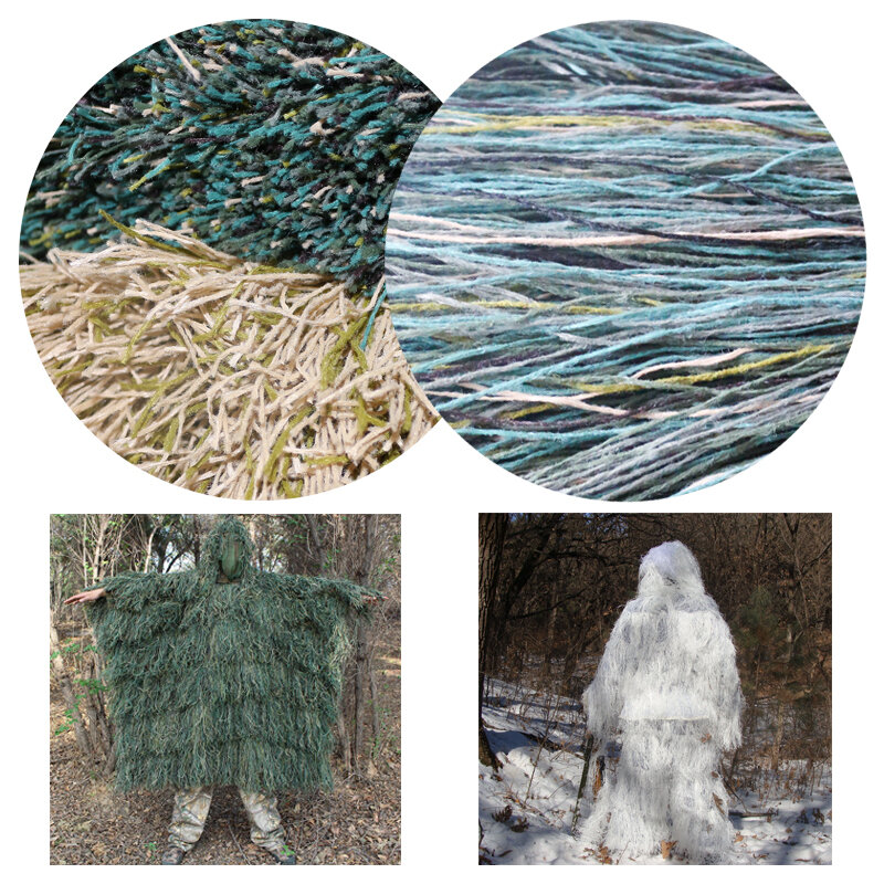 Camouflage Yarn DIY Hunting Camouflage Suit Special Yarn Ghillie Suit Repairing Accessories Desert Woodland Synthetic Thread
