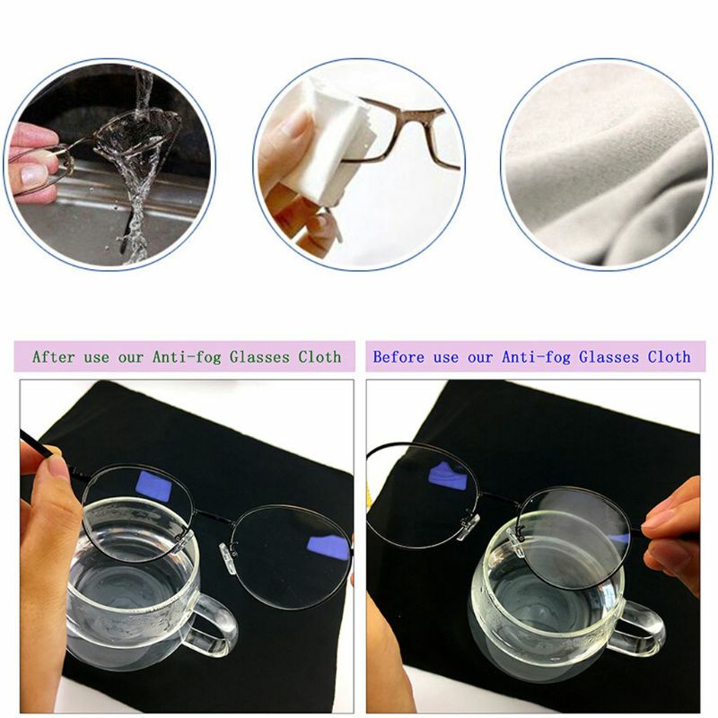 Tech nano-メガネ用の再利用可能な布,防曇ワイプ処理,水泳,自転車用アクセサリー,メガネ用品