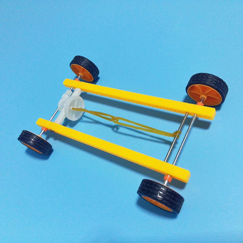 Feichao子供子供たちのおもちゃdiy四輪車ゴムバンド電源科学パズル組立モデルセット手作りのプルモデルおもちゃ