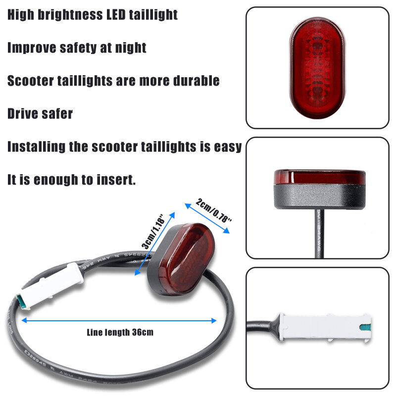 Guardabarros duradero para patinete eléctrico Xiaomi Mijia M365 M187 Pro, guardabarros antisalpicaduras con luz trasera