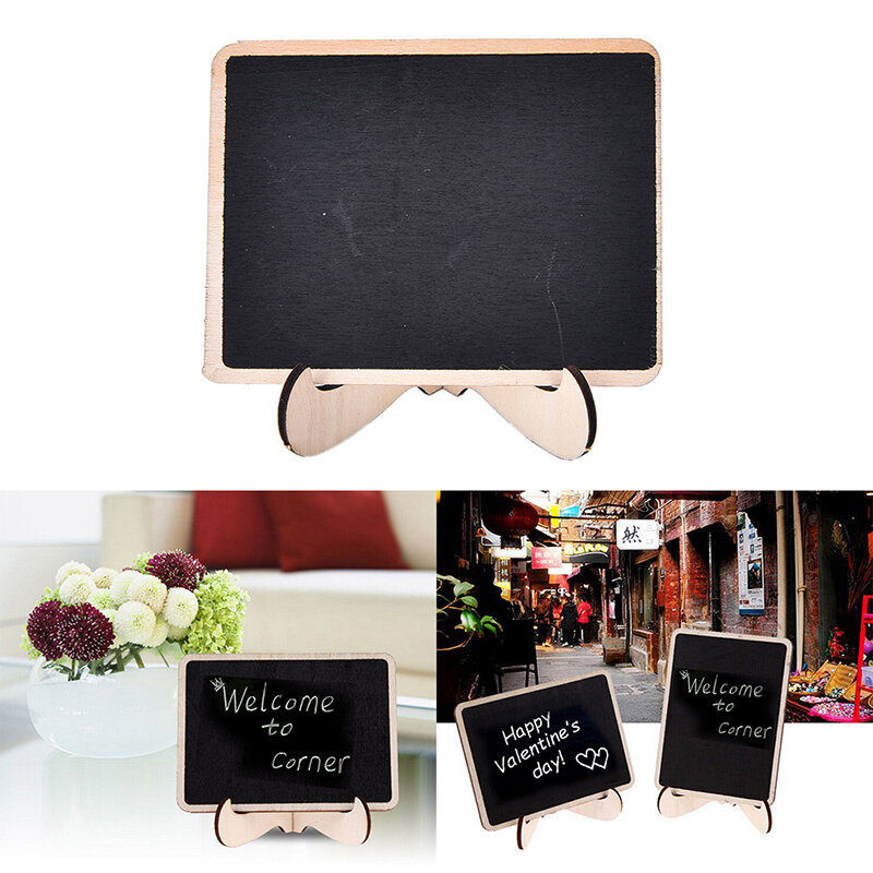 2pcs Mini Wooden Clip Blackboard Message Board Wedding Party Lolly Buffet Table