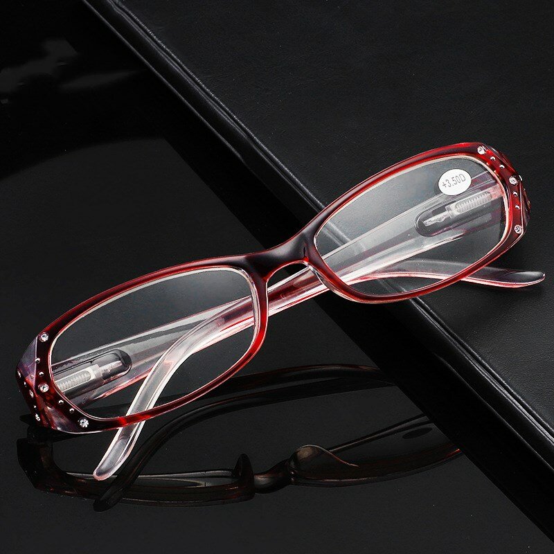 Gafas de lectura asféricas con diamantes de imitación para mujer, lentes de lectura con estampado Floral, Estilo Vintage, 2020