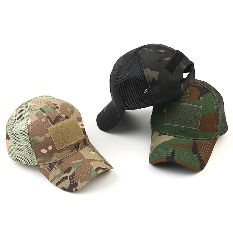 Topi Berburu Tentara Taktis Topi Militer Luar Ruangan Topi Kamuflase Topi Berburu Kamuflase Tentara Sederhana untuk Pria Dewasa